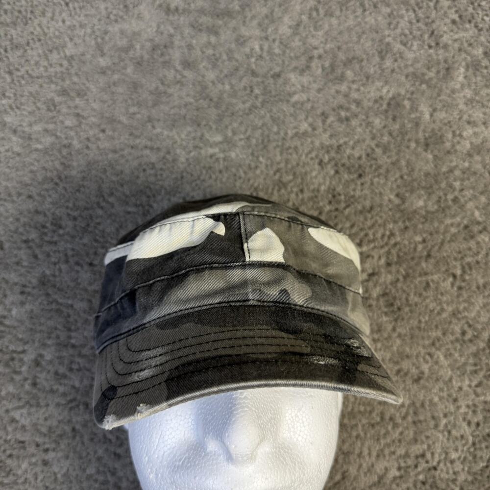 Dpc Hat Cap Strap Back Mens One Size Gray Camouflage Cotton Twill Army
